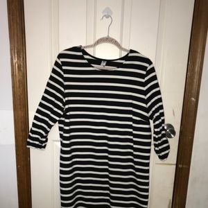 Long sleeve striped dress